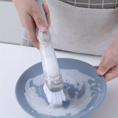 5-in-1 Soap Dispensing Dish Wand Kit | All-in-One Kitchen Cleaning Tool, Scrub Brush and Sponge Set with Soap Dispenser | Includes 2 Brushes, 2 Sponges, for Cleaning Dishes, Cookware, Utensils & Pots